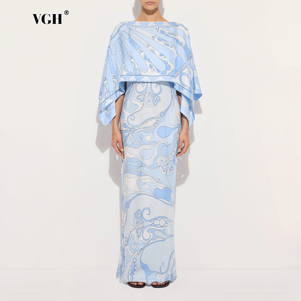 Men'S Formal Wear For Wedding Guest - VGH Jasnoniebieski Abstrakcyjny Wzór Dwuczęściowy Zestaw