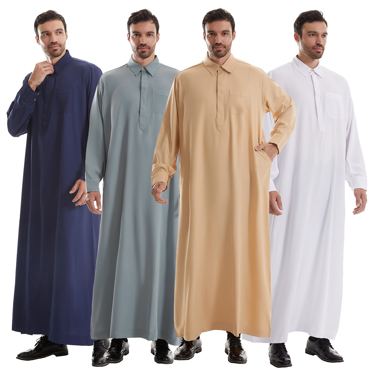 Men Formal Wear Dubai - Męska Jubba Thobe Długa Koszula Męska