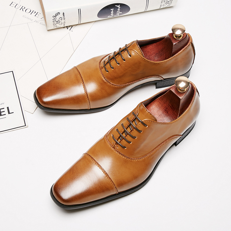 Men'S Formal Wear Accessories - Męskie buty wizytowe skórzane Oxford na