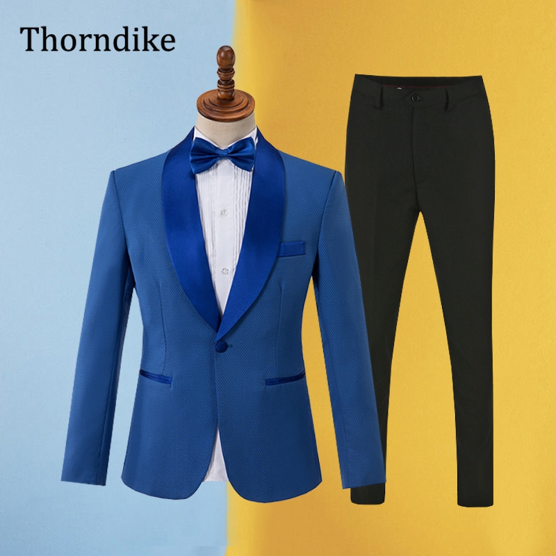 Men Formal Wear 2025 - Gwenhwyfar Niebieski Garnitur Męski 2025 Nowy