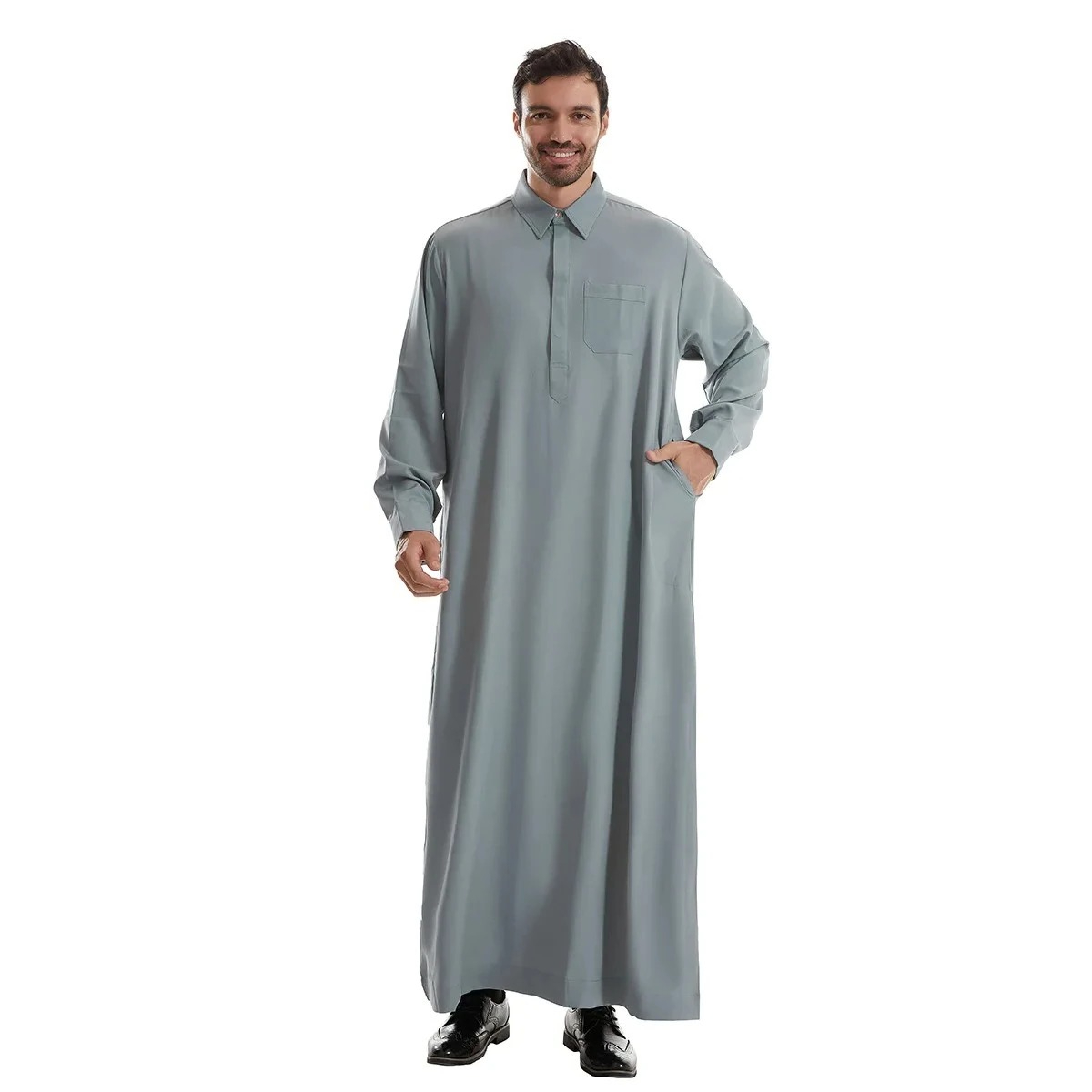 Men Formal Wear Dubai - Męska Jubba Thobe Długa Koszula Męska