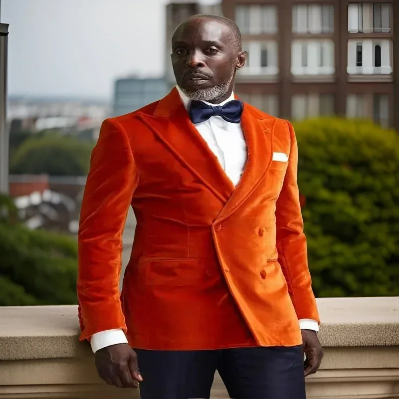 Men Formal Wear 2025 - Aksamitne formalne garnitury męskie Dwurzędowe klapy