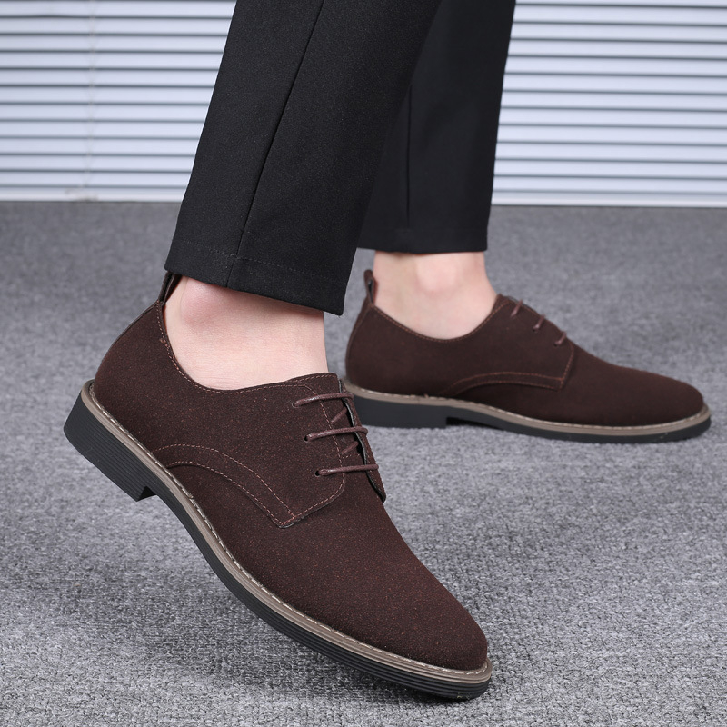 Formal Men Daily Wear Footwear - Męskie sznurowane oksfordy z ciemnoniebieskiej skóry