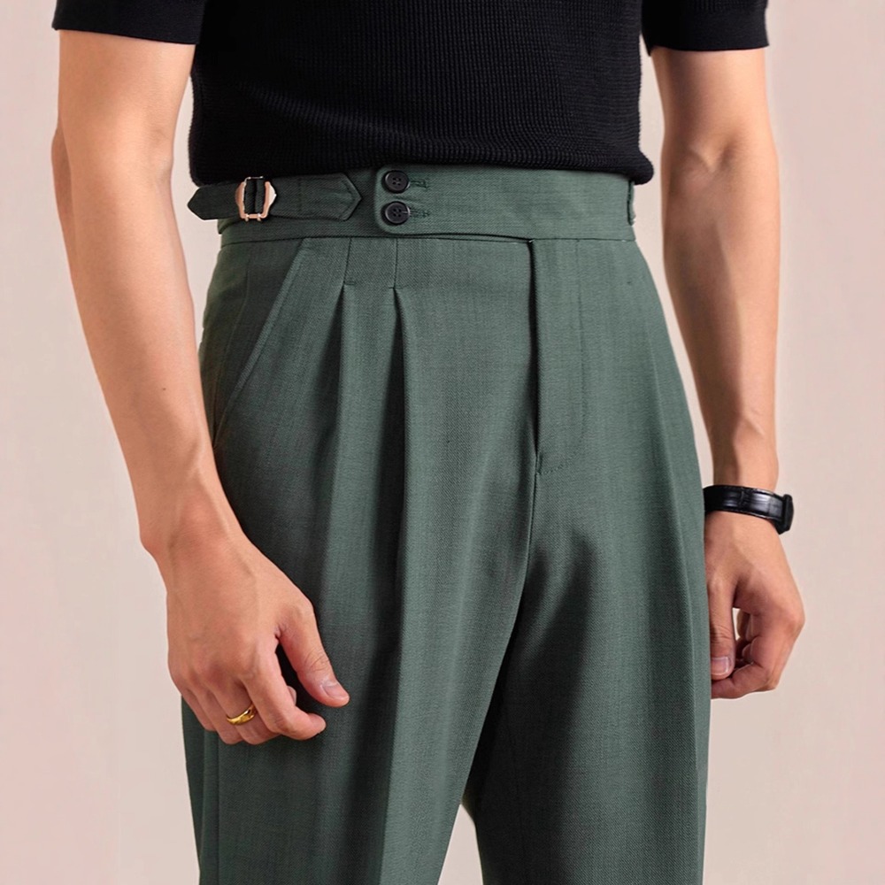 Men Formal Wear Set - Włoskie spodnie garniturowe męskie w stylu