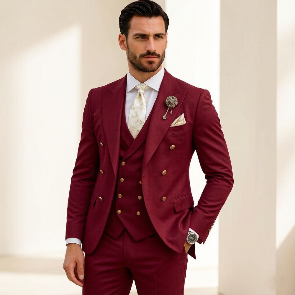 Męski garnitur ślubny w kolorz – Men Formal Wear Modern recenzja i cena