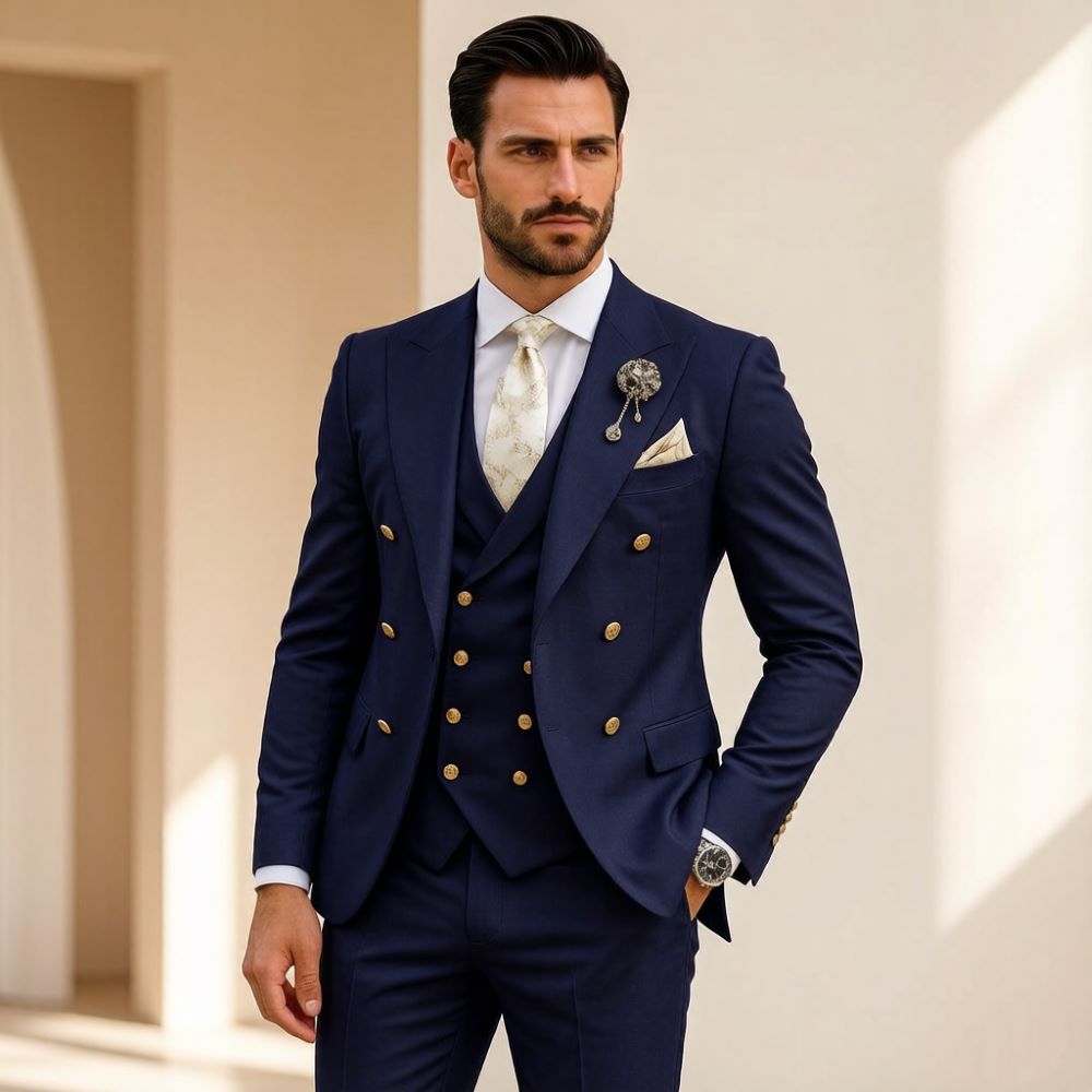Męski garnitur ślubny w kolorz – Men Formal Wear Modern recenzja i cena