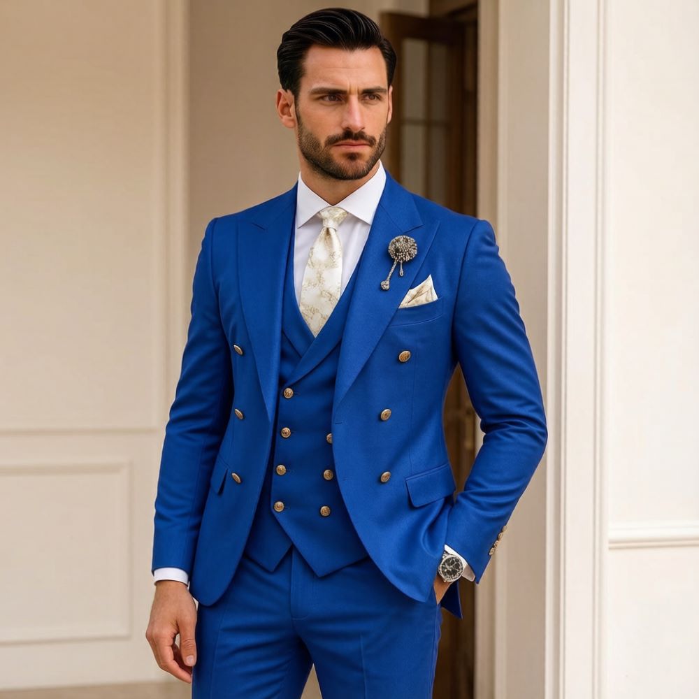 Męski garnitur ślubny w kolorz – Men Formal Wear Modern recenzja i cena