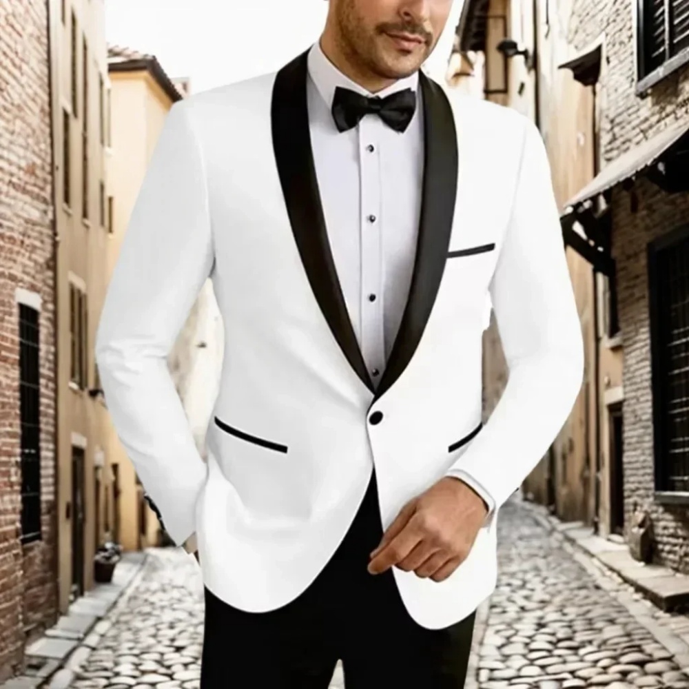 Dwuczęściowy męski biały garni – High End Men'S Formal Wear recenzja i cena