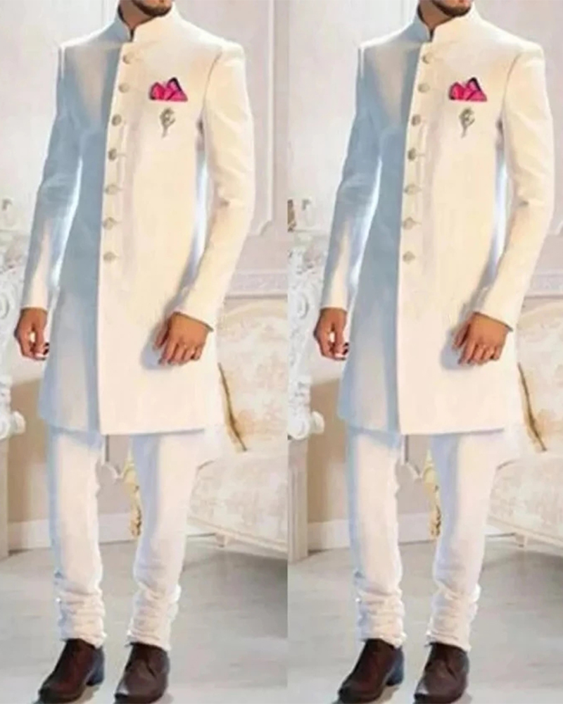 2Pc Fashion Design White Men S – Men Formal Wear Indian recenzja i cena