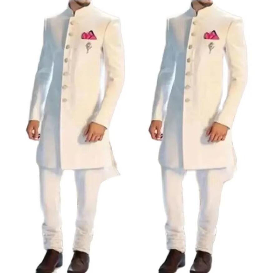 Nowy Klasyczny Biały Męski Gar – Men Formal Wear Indian recenzja i cena