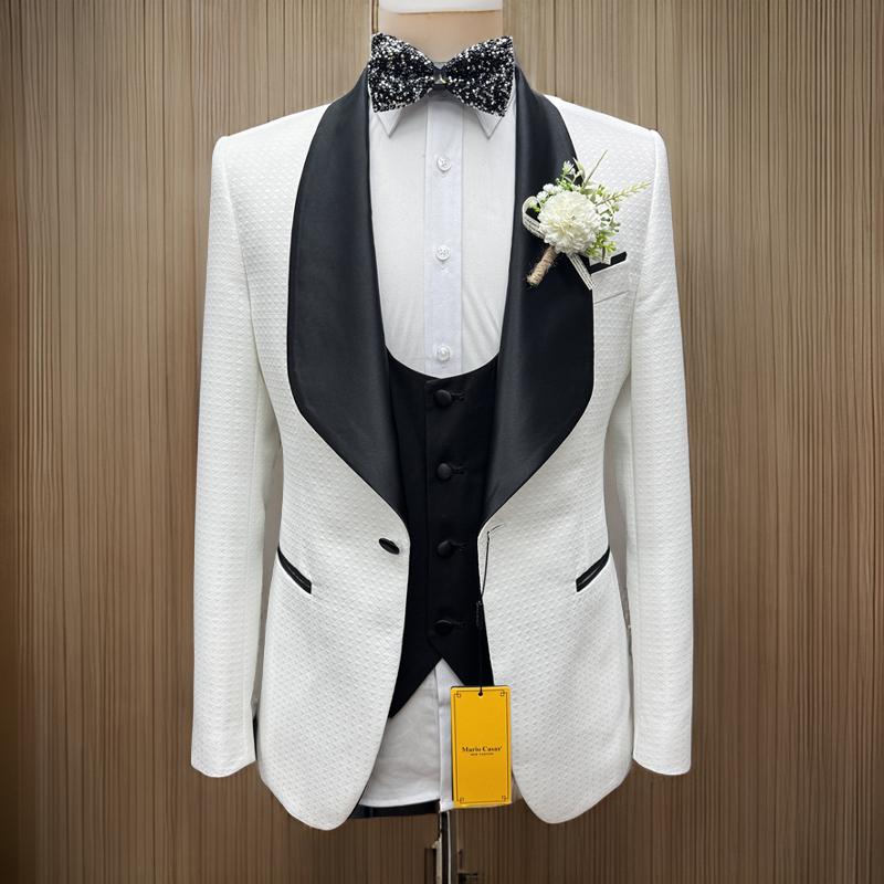 Smoking ślubny w kratę dla pan – Men Formal Wear 2025 recenzja i cena