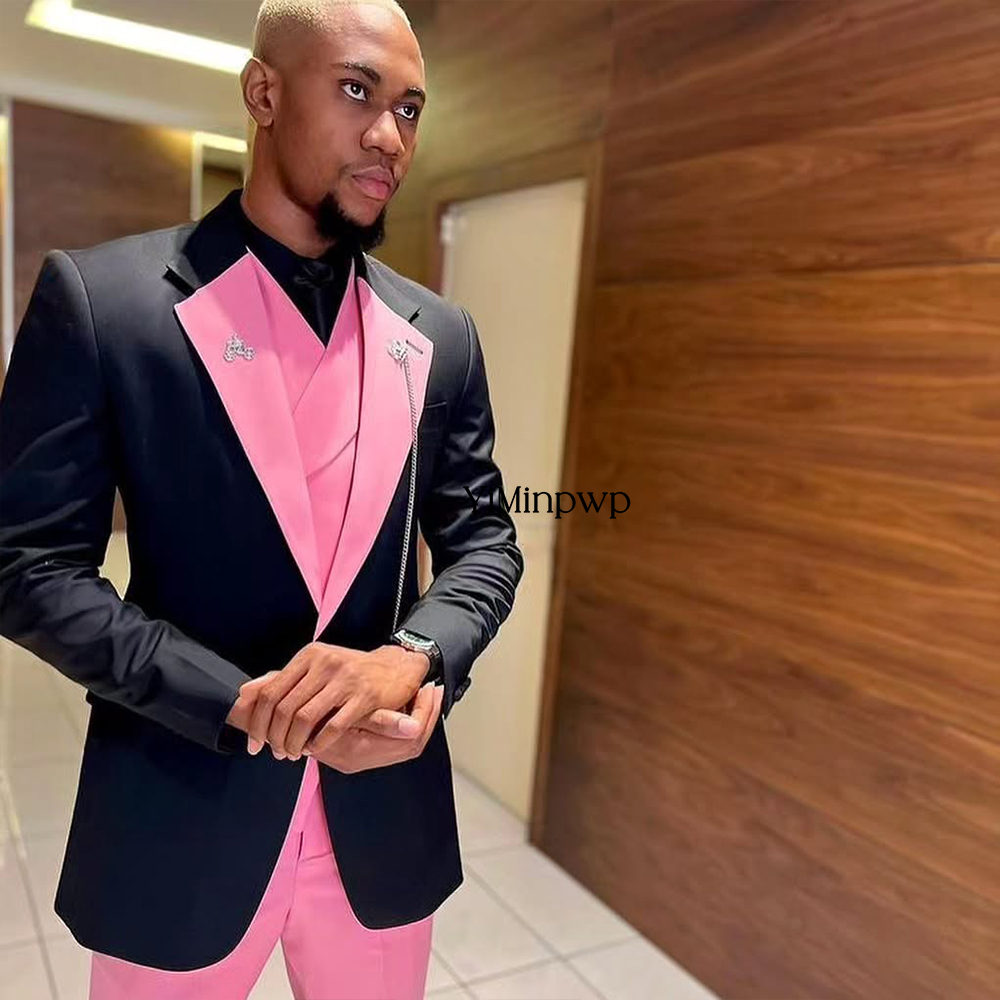YiMinpwp Przystojny Różowy Gar – Men Formal Wear Clothes recenzja i cena