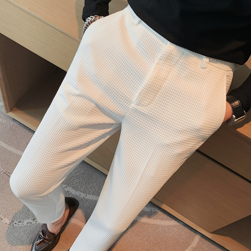 2024 Jesień Nowy Waffle Stretc – Men Formal Wear Set recenzja i cena