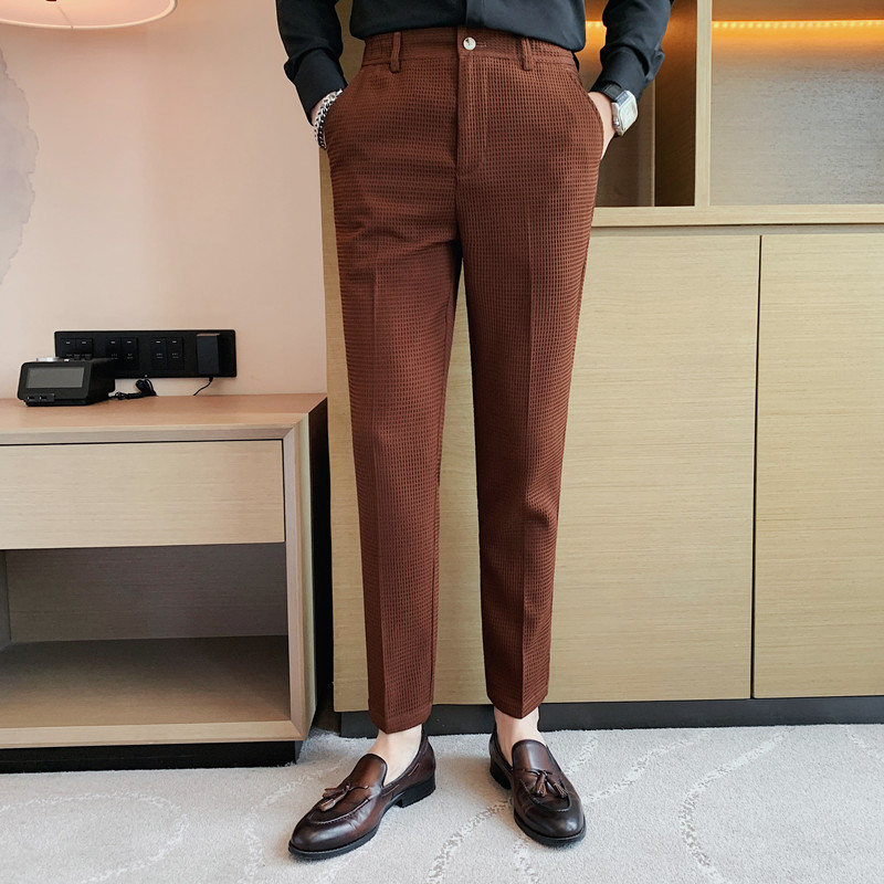 2024 Jesień Nowy Waffle Stretc – Men Formal Wear Set recenzja i cena