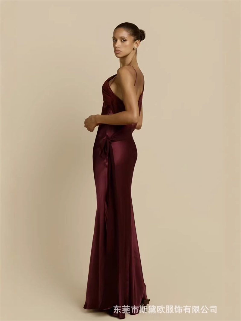 Burgundowa satynowa sukienka n – Men'S Formal Wear For Wedding Guest recenzja i cena