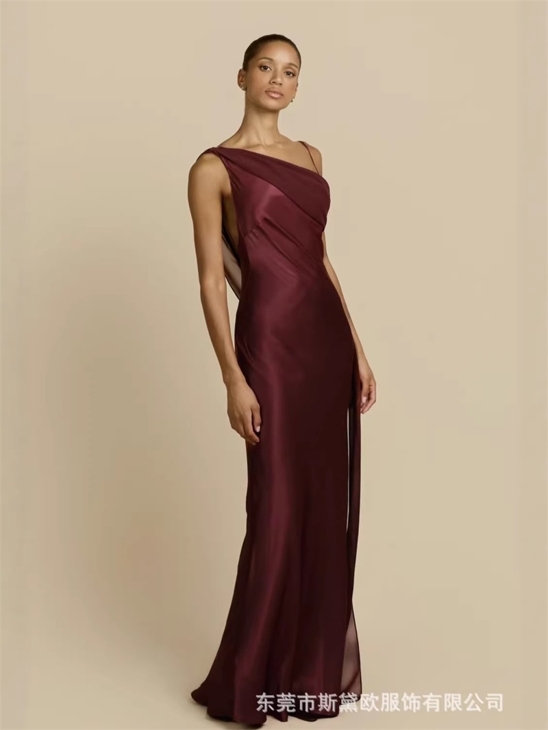 Burgundowa satynowa sukienka n – Men'S Formal Wear For Wedding Guest recenzja i cena