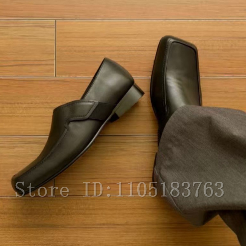 Męskie czarne skórzane mokasyn – Formal Men Daily Wear Footwear recenzja i cena