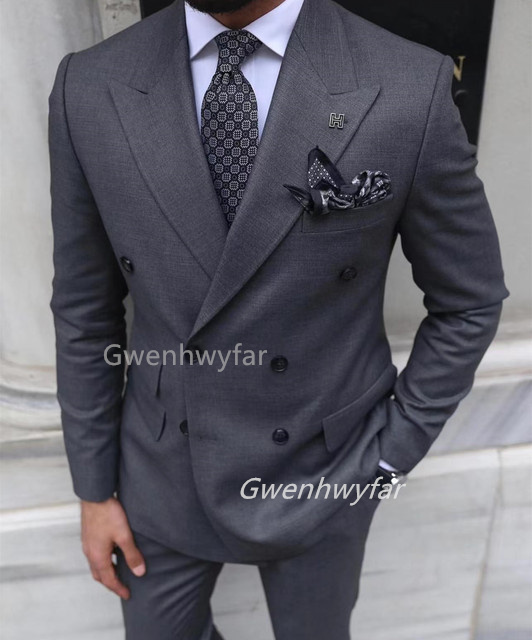 Gwenhwyar Grey Double Breasted – Men Formal Wear Clothes recenzja i cena