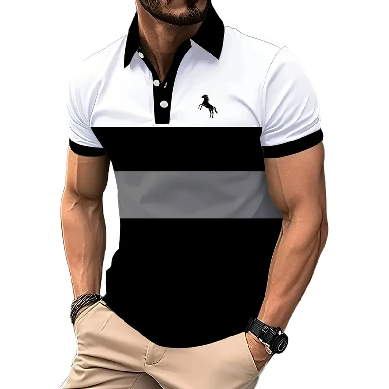 Męska koszulka polo, krótki rę – Men Formal Wear Clothes recenzja i cena