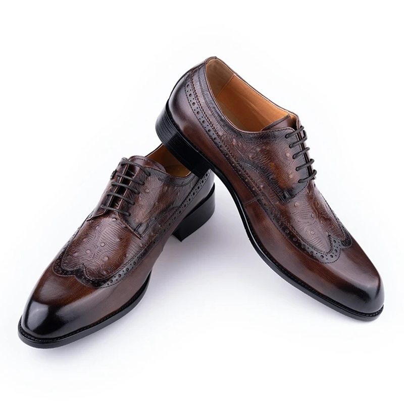 Męskie buty ze skóry bydlęcej, – Formal Men Daily Wear Footwear recenzja i cena