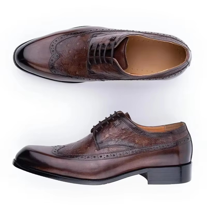 Męskie buty ze skóry bydlęcej, – Formal Men Daily Wear Footwear recenzja i cena