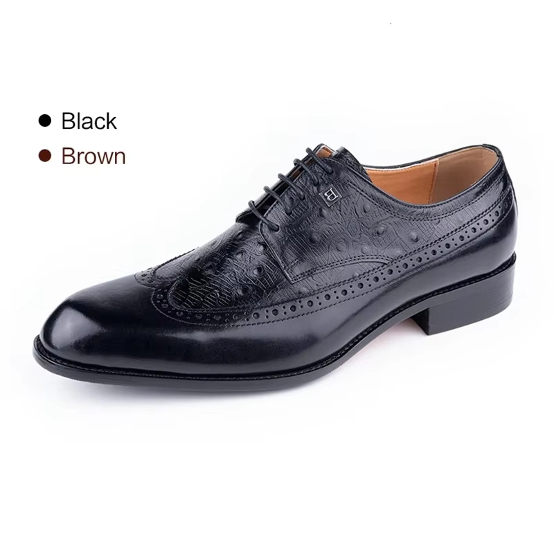 Męskie buty ze skóry bydlęcej, – Formal Men Daily Wear Footwear recenzja i cena