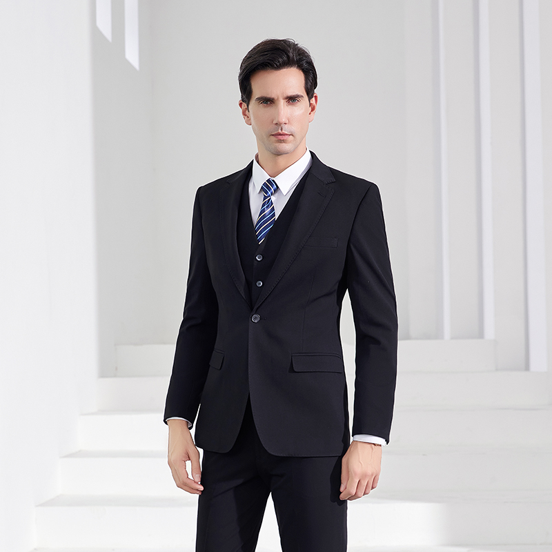 Elegancki czarny garnitur bizn – High End Men'S Formal Wear recenzja i cena