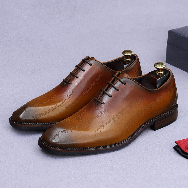 Męskie buty Oxford z prawdziwe – High End Men'S Formal Wear recenzja i cena