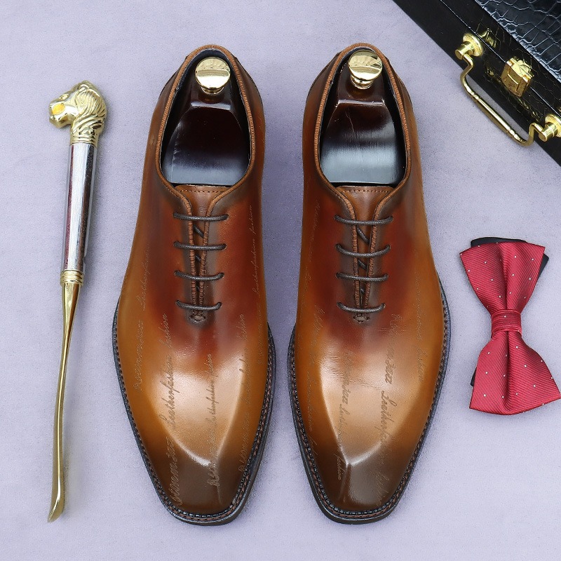 Męskie buty Oxford z prawdziwe – High End Men'S Formal Wear recenzja i cena