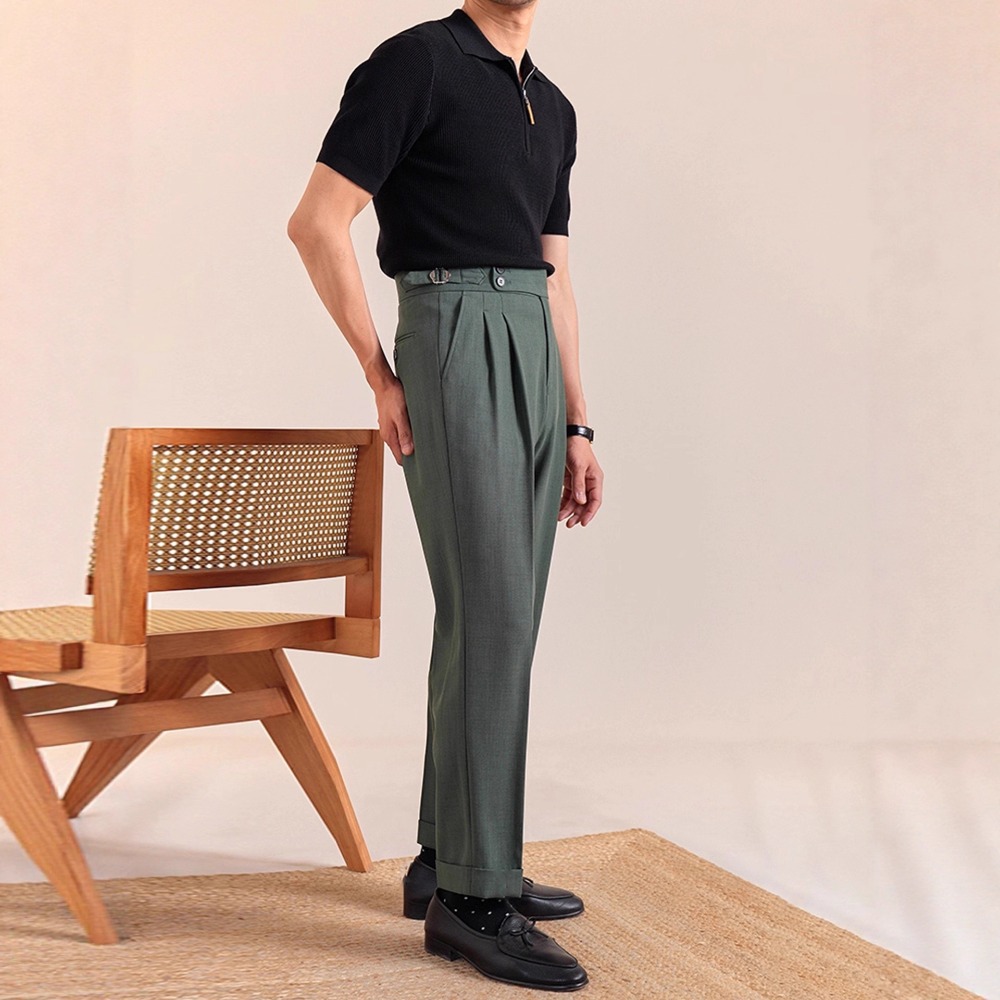 Włoskie spodnie garniturowe mę – Men Formal Wear Set recenzja i cena
